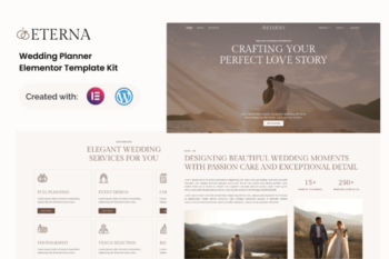 Eterna - Wedding Planner Elementor Template Kit