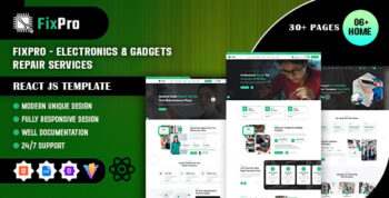 Fixpro - Electronics & Gadgets Repair Services ReactJS Template