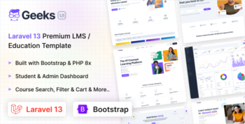 Geeks LMS - Online Course & Learning Management Laravel Website Template