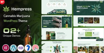 Hempress - Cannabis Marijuana WordPress Theme