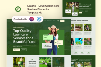 Leaphia - Lawn Garden Care Services Elementor Template Kit