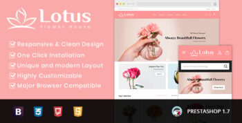 Lotus - Flower House Prestashop 1.7 - 9.x Responsive Theme