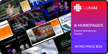 Lumai – Events & Conference WordPress Theme
