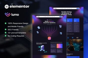 Lumo - Artificial Intelligence & Technology Services Elementor Pro Template Kit