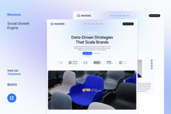 Mavens - Social Growth Engine Website Elementor Template Kits