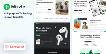 Mizzle - Laravel 12 Technology & Corporate Template