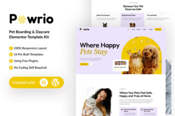 Pawrio - Pet Boarding & Daycare Elementor Template Kit