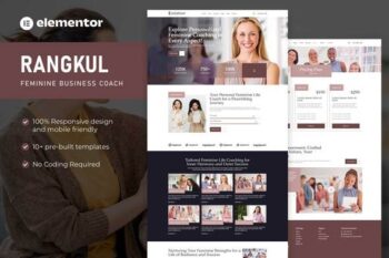 Rangkul - Feminine Business Coach Elementor Pro Template Kit