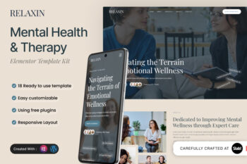 Relaxin - Mental Health & Therapy Elementor Template Kit