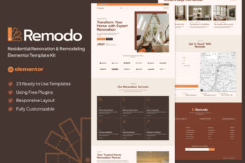 Remodo - Residential Renovation & Remodeling Elementor Template Kit