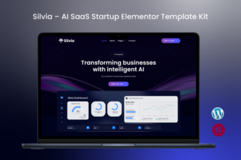 Silvia – AI SaaS Startup Elementor Template Kit