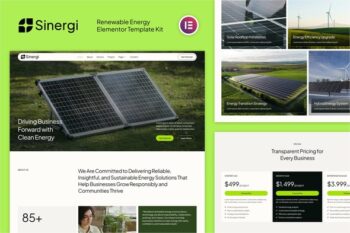 Sinergi - Renewable Energy Service Elementor Template Kit