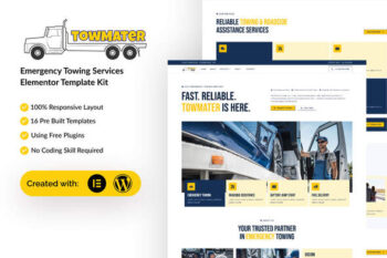 Towmater - Emergency Towing Service Elementor Template Kit