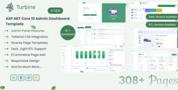 Turbine - ASP.NET Core 10 Admin Dashboard Template