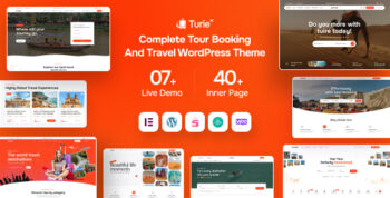 Turie - Modern Travel & Tour Booking WordPress Theme