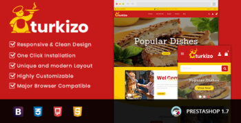 Turkizo - Food Store Prestashop 1.7 - 9.x  Responsive Theme