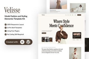 Velisse - Model Fashion & Styling Elementor Template Kit
