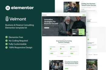 Velmont - Business & Finance Consulting Elementor Template Kit