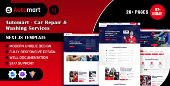 Automart - Car Repair & Washing Services Next js Template