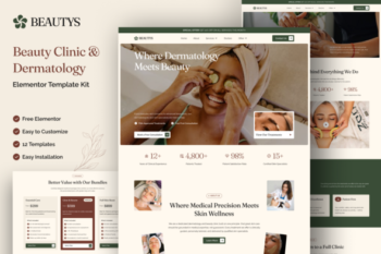 Beautys - Beauty Clinic & Dermatology Elementor Template Kit