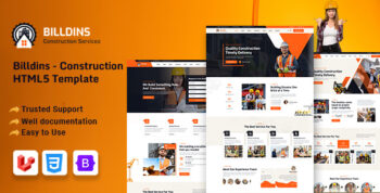 Billdins - Laravel 12 Construction & Business Template