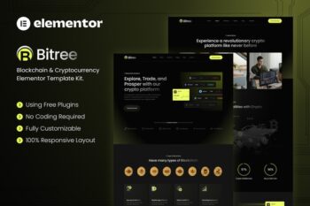 Bitree – Blockchain & Cryptocurrency Elementor Template Kit