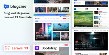 Blogzine - Laravel 13 Blog & Magazine Template