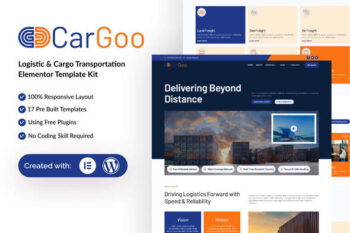 CarGoo - Logistic & Cargo Transportation Elementor Template Kit