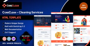 Coreclean - Cleaning Services HTML Template
