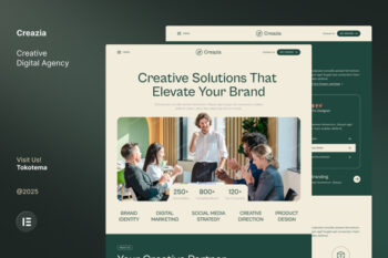 Creazia – Creative Agency Website Elementor Template Kits