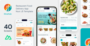 DineHub – Restaurant & Food Delivery Nuxt JS Template