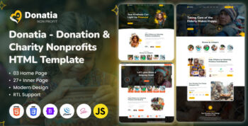 Donatia - Donation & Charity Nonprofit HTML Template