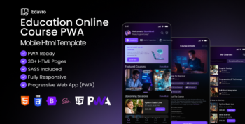 Education Online Course PWA Mobile Html Template
