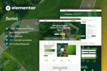 Floriva - Landscape & Gardening Elementor Pro Template Kit