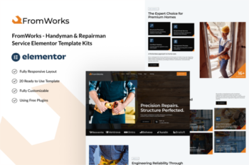 FromWorks - Handyman and Repairman Service Elementor Template Kit