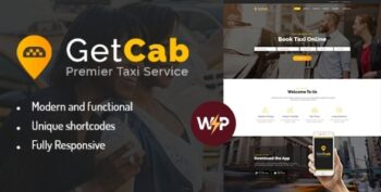 GetCab | Taxi Service, Limousine & Transportation WordPress Theme