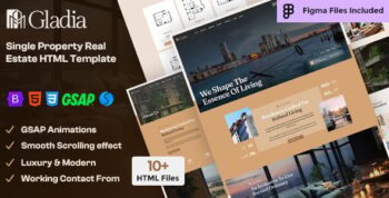 Gladia Single Property Real Estate HTML Template