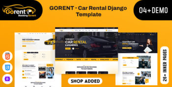 Gorent - Car Rental Django Template