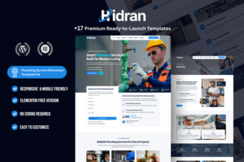 Hidran - Plumbing Service WordPress Elementor Template Kit