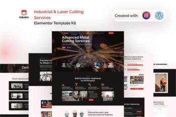 Industro – Industrial & Laser Cutting Services Elementor Template Kit