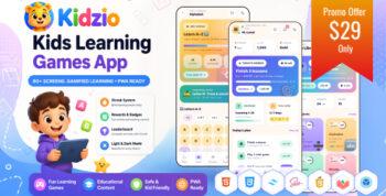 Kidzio – Kids Learning Games & Education PWA Mobile App