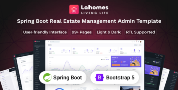 Lahomes - Spring Boot Real Estate Management Admin & Dashboard Template