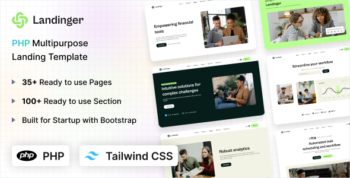 Landinger – Tailwind CSS Multipurpose PHP Landing Page Template