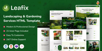 Leafix – Landscaping & Gardening Services HTML Template