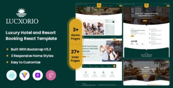Lucxorio - Luxury Hotel and Resort Booking React Template