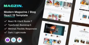 Magzin - Creative Magazine & Blog React 19 Template