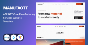 Manufactt - Manufacturing Services Website ASP.NET Core Tailwind CSS Template