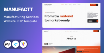 Manufactt - Manufacturing Services Website PHP Template