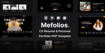 Mefolios - CV Resume & Personal Portfolio PHP Template