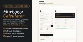 Mortexa | Mortgage Payment Planner With PDF Export HTML Template
